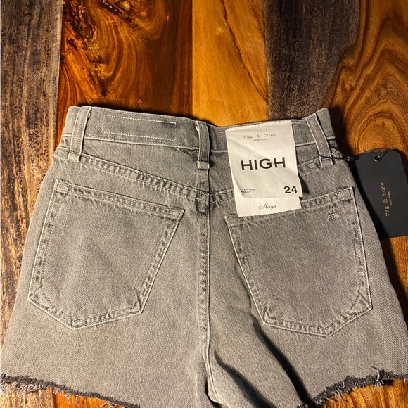 washed out black high rise shorts still have the tag on, size 24. - Picture 3 of 4